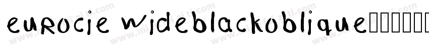 eurocie wideblackoblique字体转换